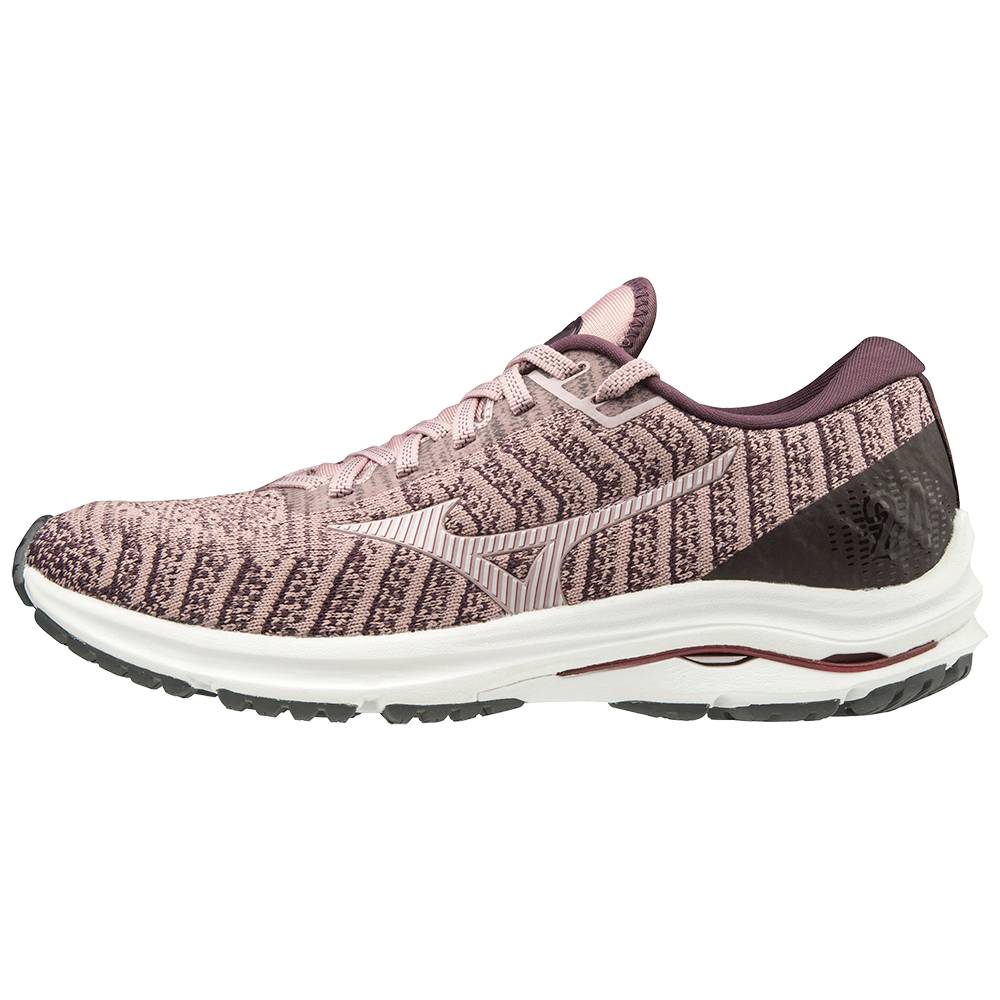 Damske Bezecke Topanky Mizuno Wave Rider 24 WAVEKNIT™ Ruzove Vypredaj IVQR15937